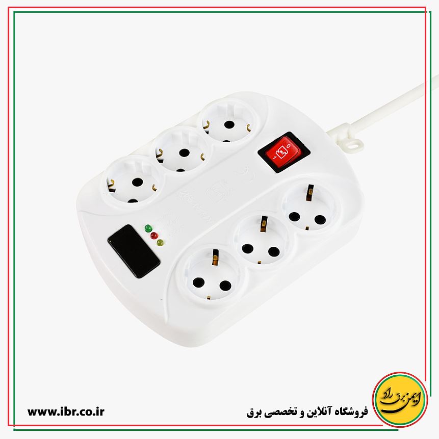 محافظ ولتاژ 6 خانه ارتدار با نمایشگر