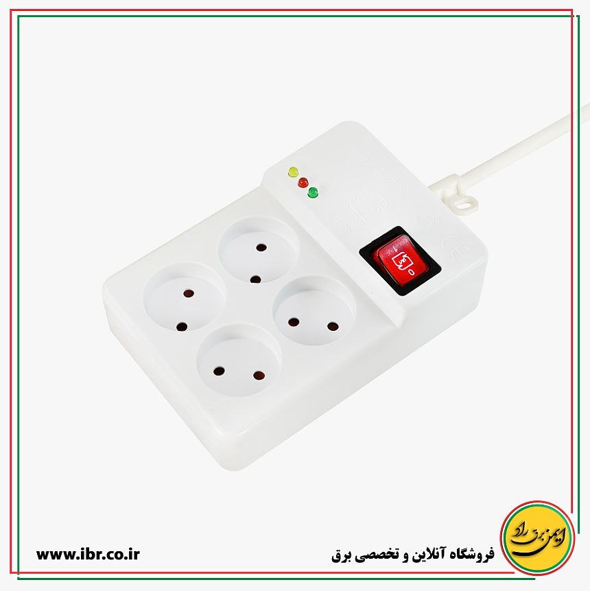 محافظ ولتاژ 4 خانه دارای قفل کودک